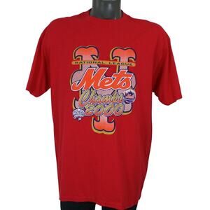 Vintage New York Mets 2000 World Series Champions Red T-Shirt Mens XL